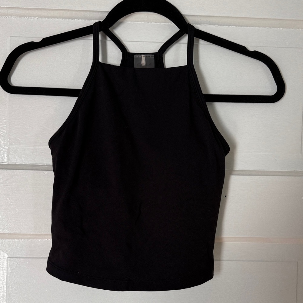 Calia Black Cropped Tank Top